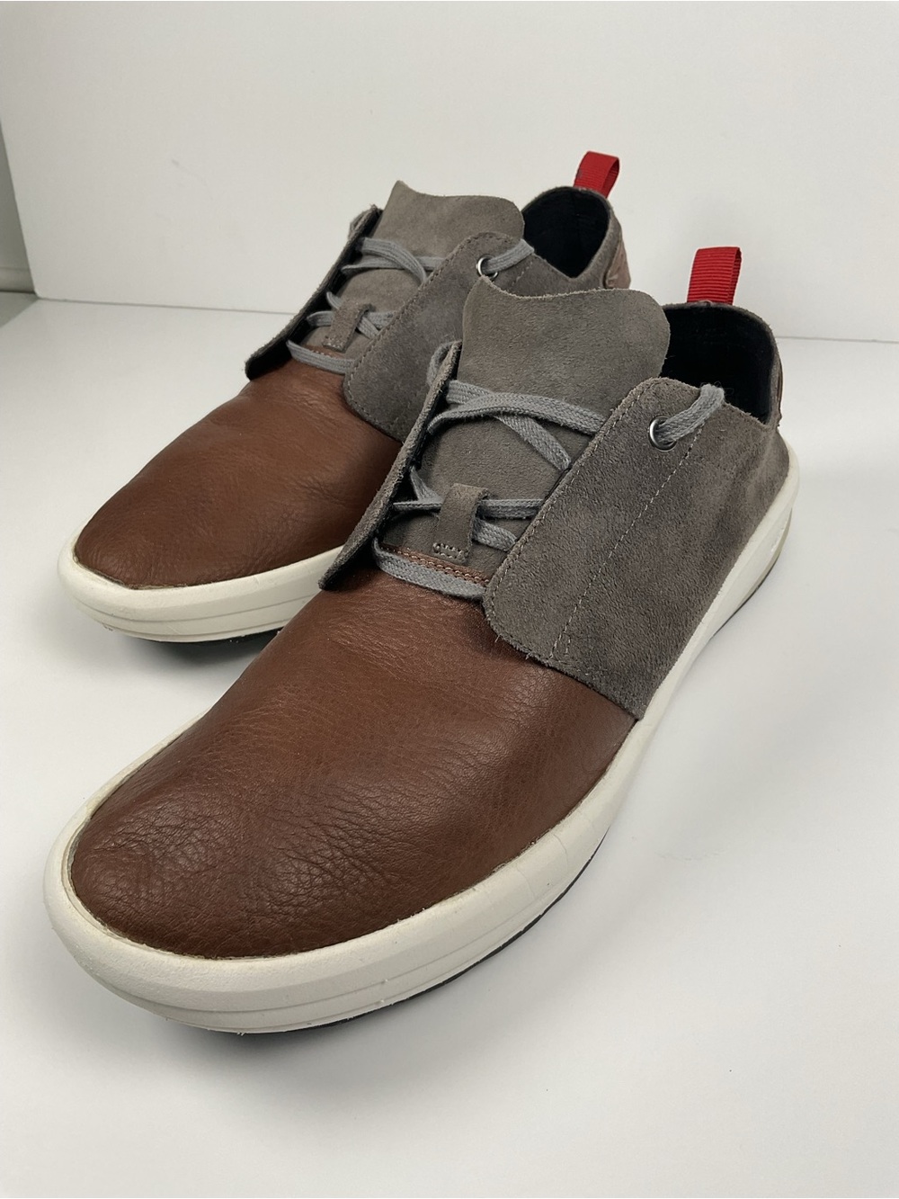 Merrell J19387 Men’s 9.5 Leather Suede Casual Shoes Vibram Brown Gray - Picture 5 of 10